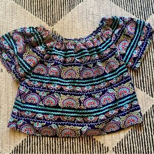 Romeo & Juliet Couture Multicolored Embroidered Floral Off Shoulder Women’s Sz M